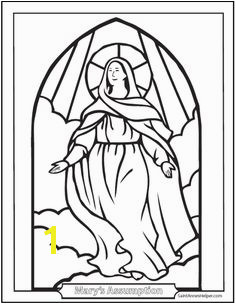 Assumption Coloring Picture of Mary