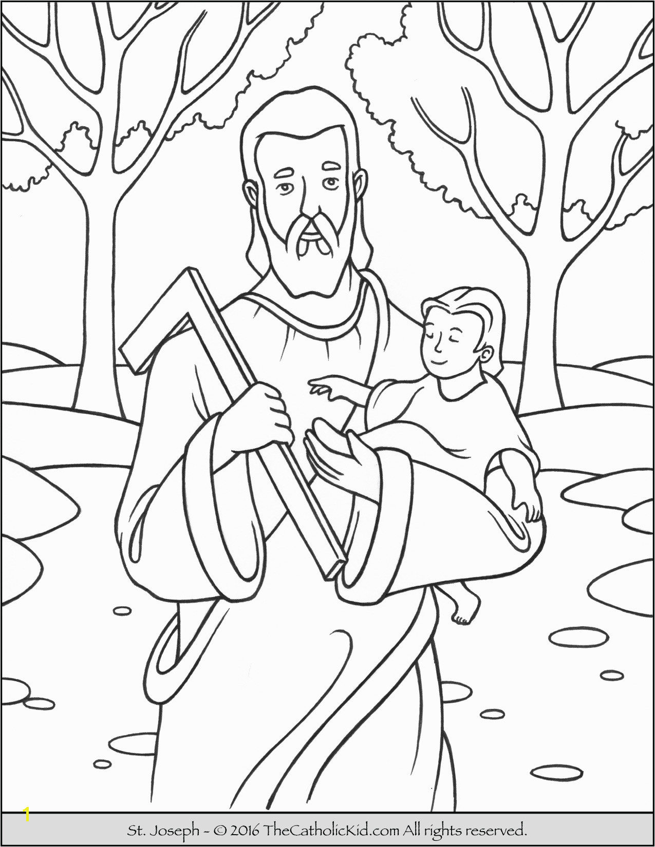 Saint Joseph Coloring Page