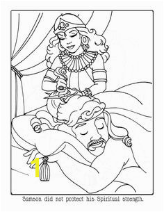 Delilah Cutting Samson s Hair coloring page from Samson category Select from printable crafts of cartoons nature animals Bible and many more