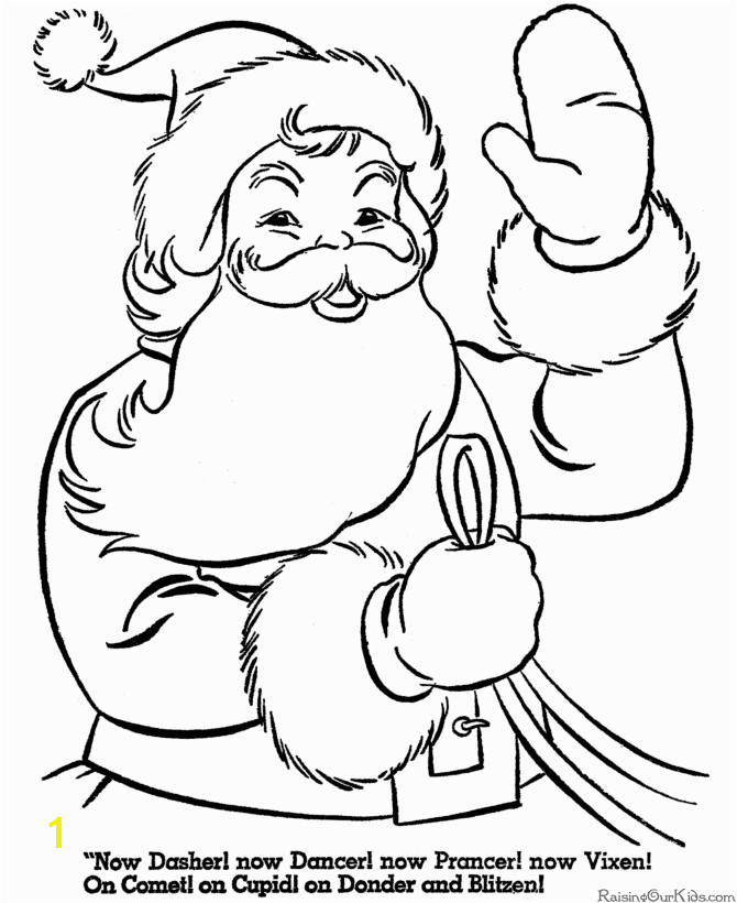 Santa Claus In Sleigh Coloring Page Printable Santa Coloring Pages Free Design