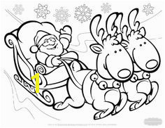 santa and his sleigh coloring pages