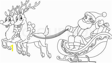 Santa Claus On His Sleigh Coloring Pages Santa and His Sleigh Coloring Pages