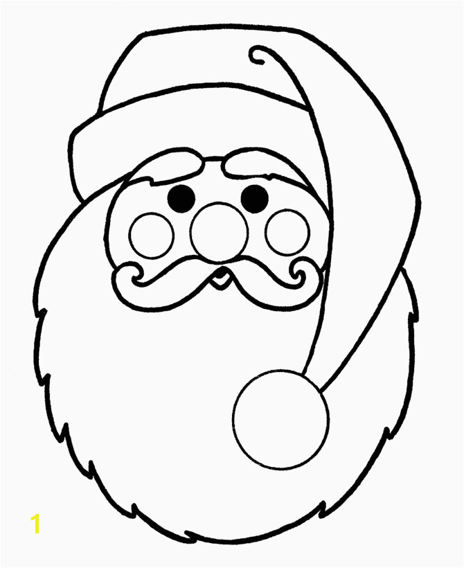 Learning Years Christmas Coloring Pages Big Santa Face