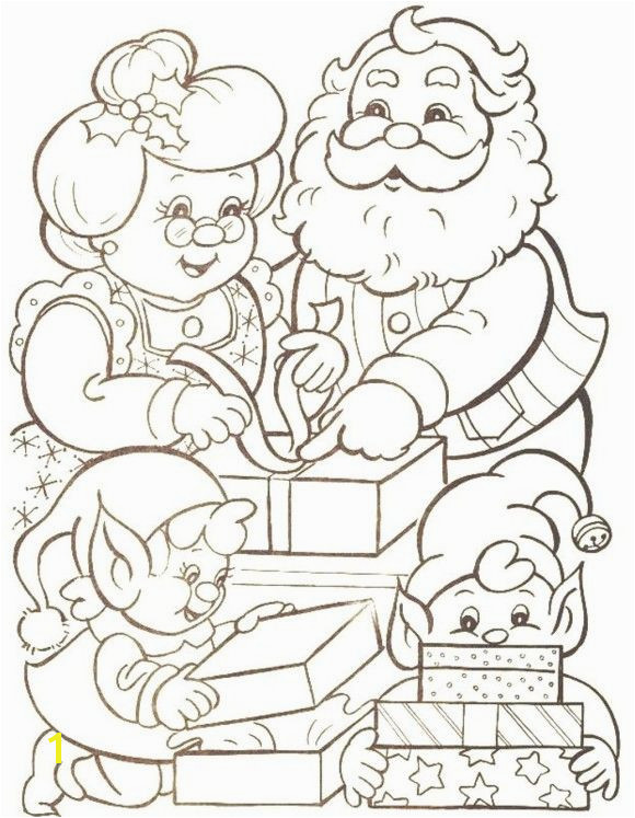 Families Mr Santa Claus Christmas Coloring Pages Printable