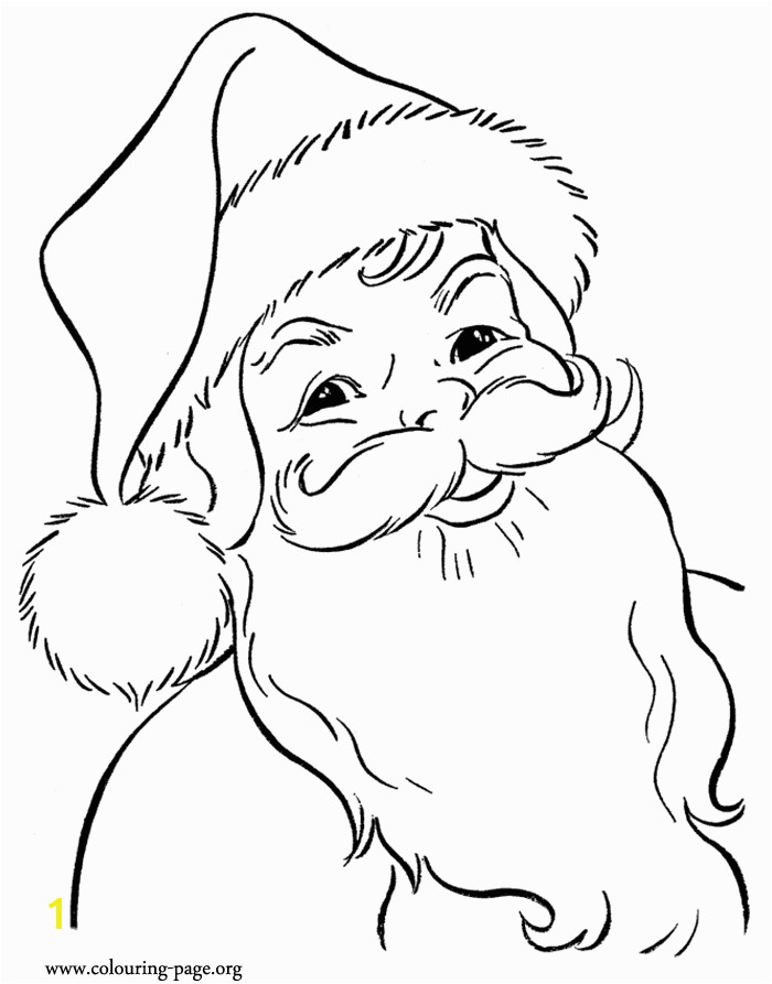 Santa Face Coloring Page Printables Here You Find Another Beautiful Printable Coloring Page Of A Happy