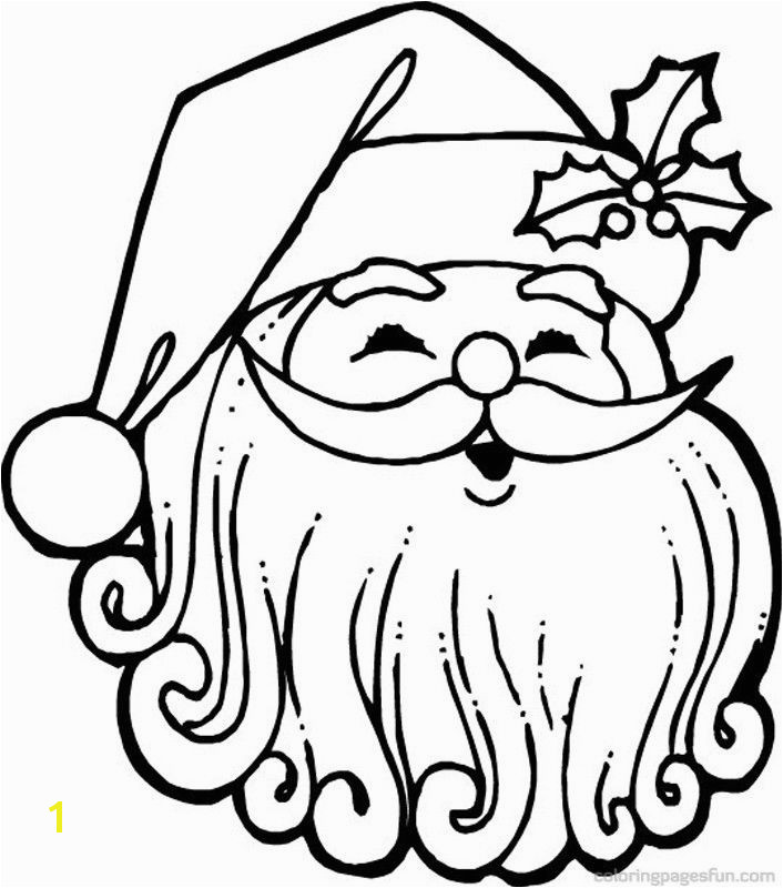 Santa Claus Face Coloring Pages AZ Coloring Pages
