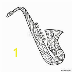 Saxophone Coloring Pages 330 Best Music Coloring Pages for Adults Images On Pinterest
