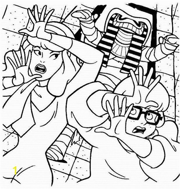 scooby doo mummy coloring pages