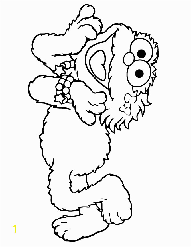 Sesame Street Coloring Pages Zoe Zoe Laying On Floor Coloring Page 670867