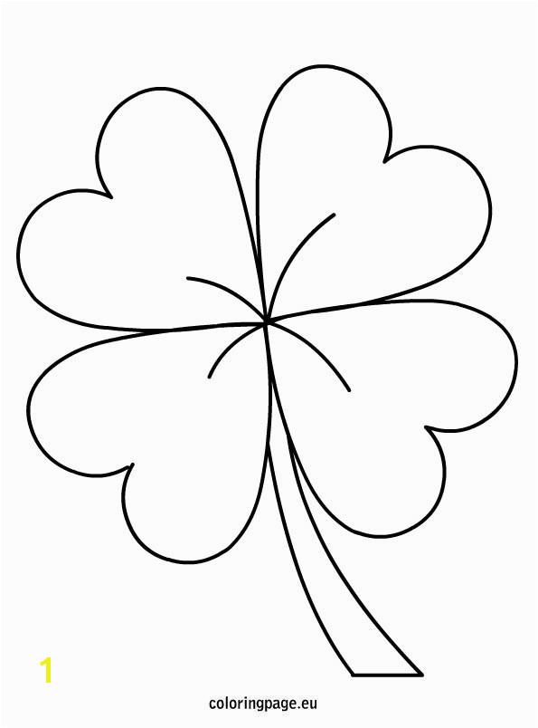 Shamrock Coloring Page Fresh 10 Four Leaf Clover Template Fly Coloring Page Shamrock Coloring Page