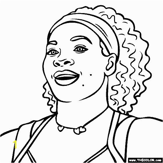 Serena Williams Coloring Page