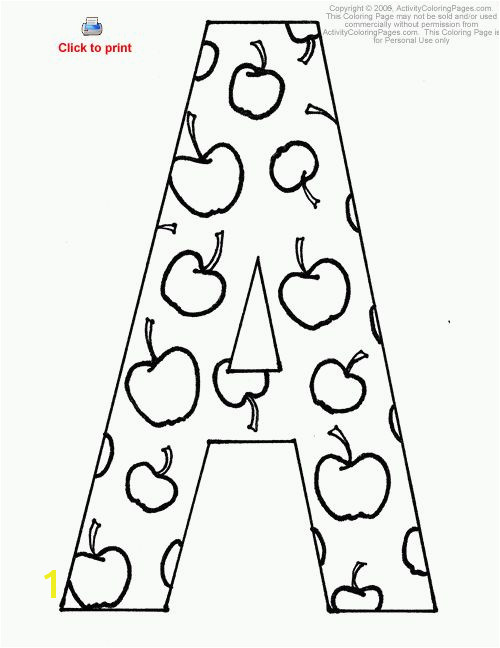 Letter A Activity Coloring Page Printable