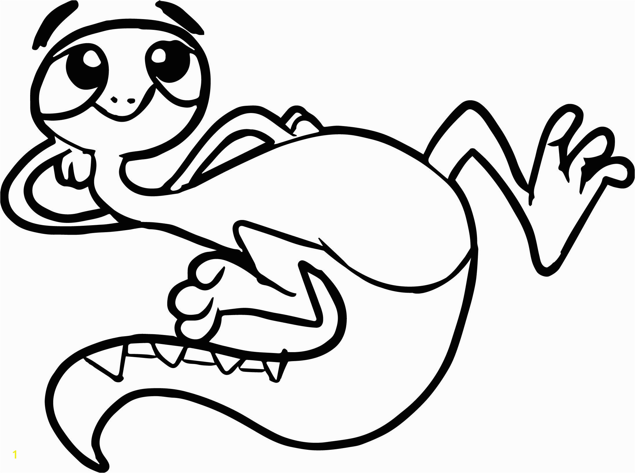 cool Relax Lizard Coloring Page