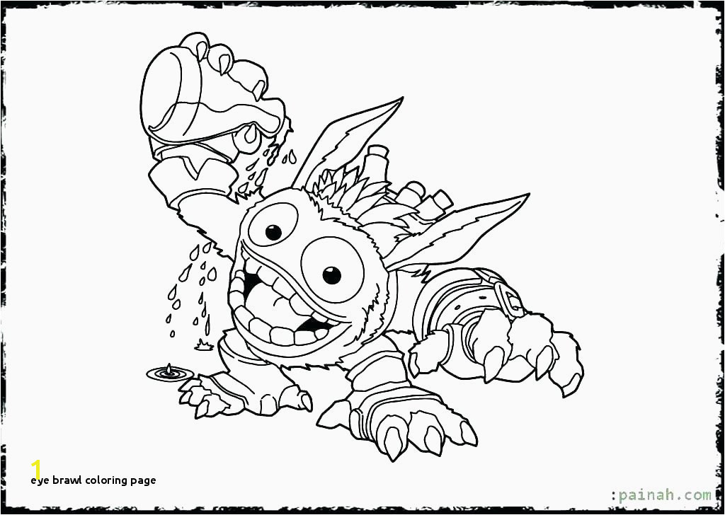 Eye Brawl Coloring Page Skylander Coloring Pages Printable Coloring Chrsistmas