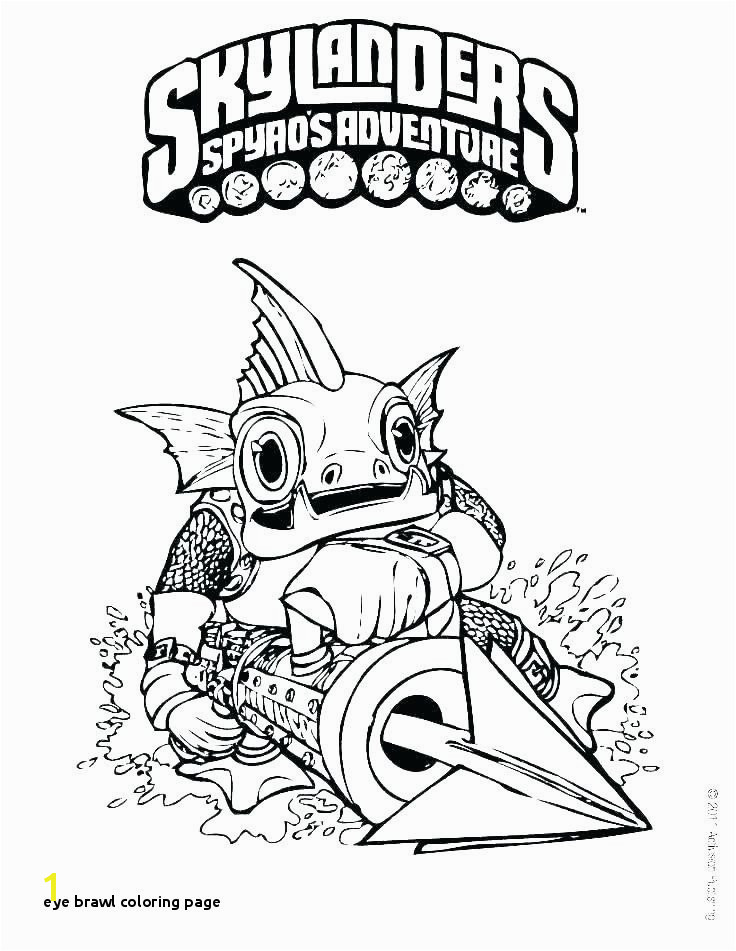 Eye Brawl Coloring Page Skylander Coloring Pages Printable Coloring Chrsistmas