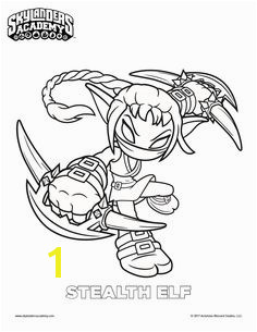 Free Skylanders Stealth Elf Coloring Page