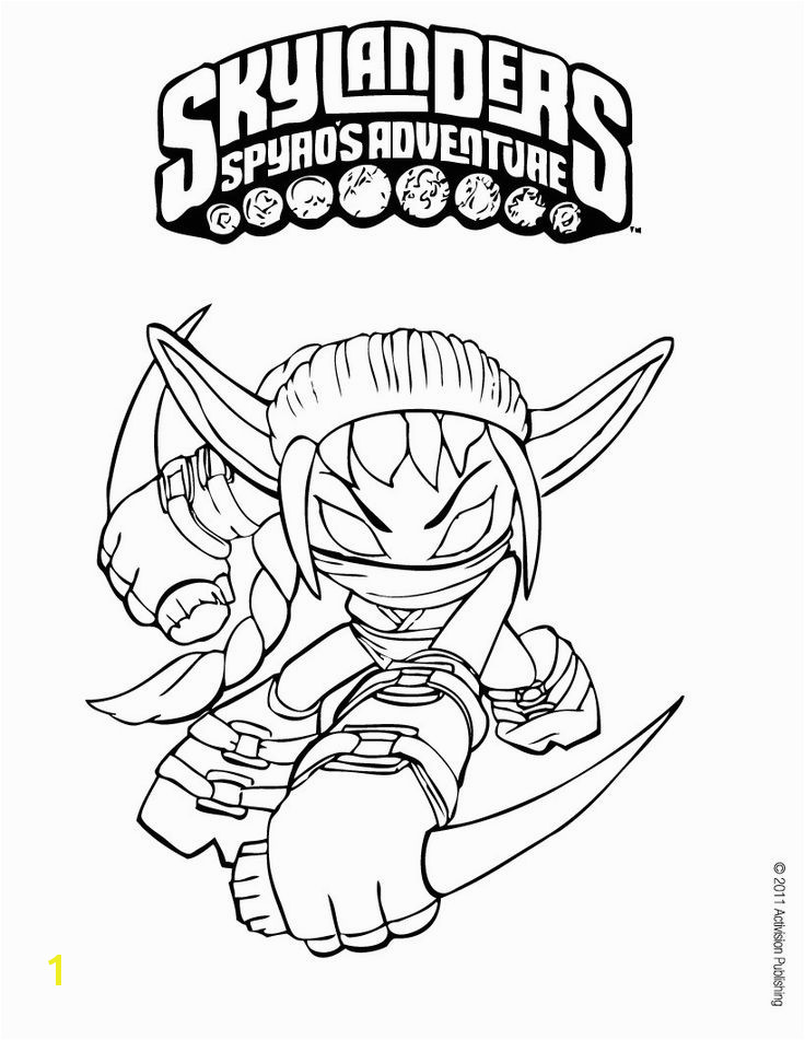 Art Skylanders coloring pages for the kids