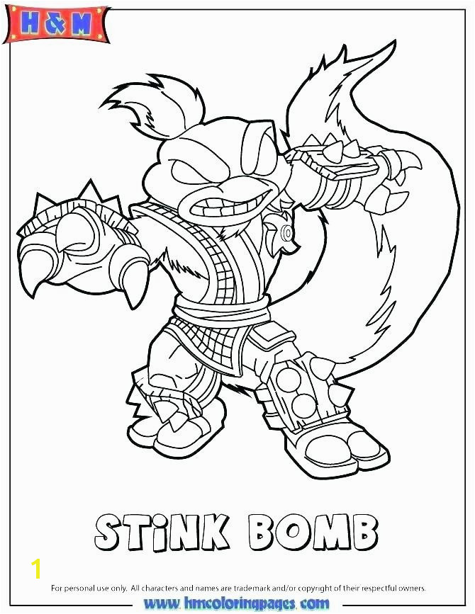 Skylanders Swap force Coloring Pages Stink Bomb Skylanders Swap force Coloring Pages Stink Bomb Elegant 252 Best