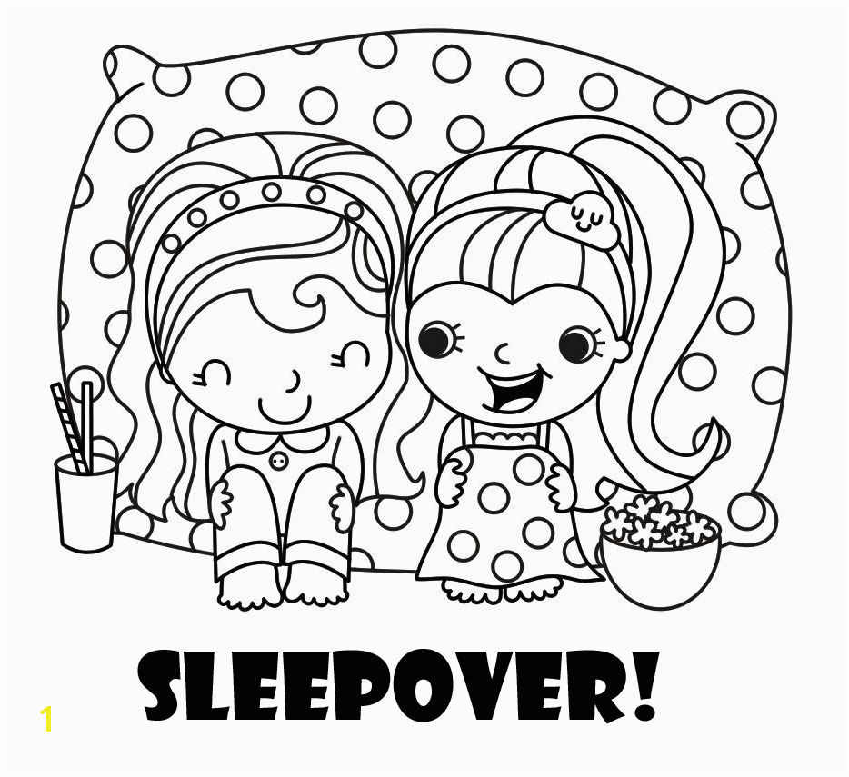 Sleepover Coloring Pages To Print