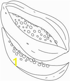 Slice Papaya Coloring Page