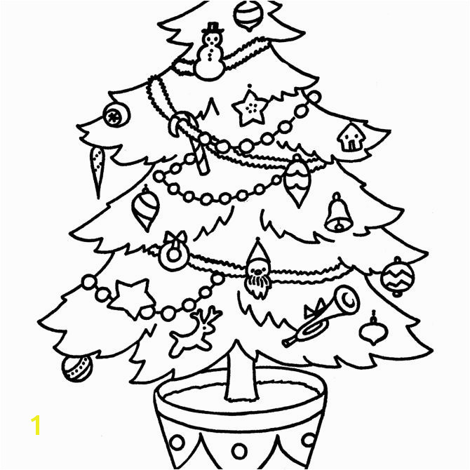 Small Christmas ornament Coloring Pages Free Christmas Tree Coloring Pages for the Kids