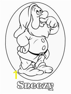Sneezy Snow White and the Seven Dwarfs Disney Coloring Pages More Snow White