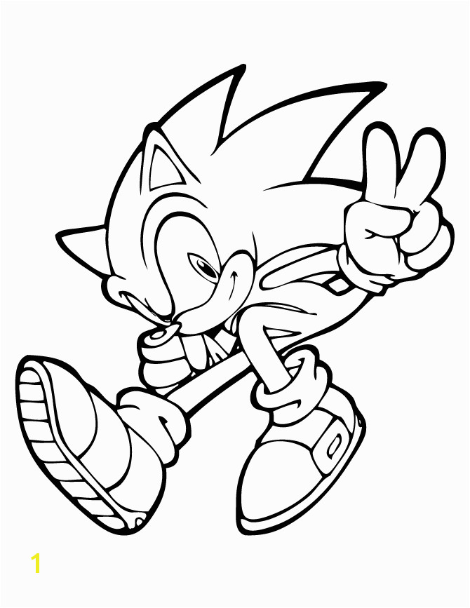 Sonic The Hedgehog Jumping Coloring Page H M Pages