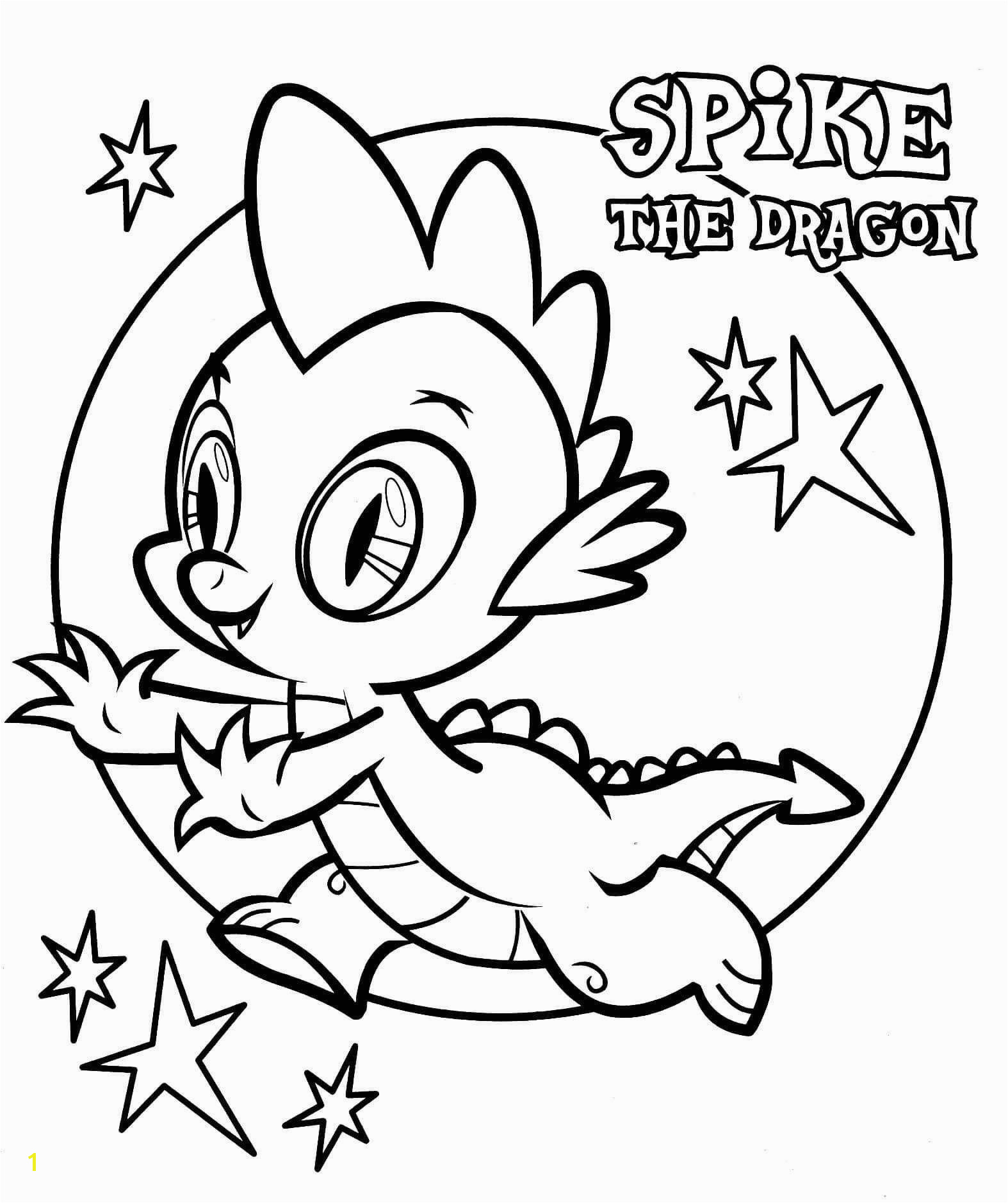 Spike the Dragon Coloring Pages
