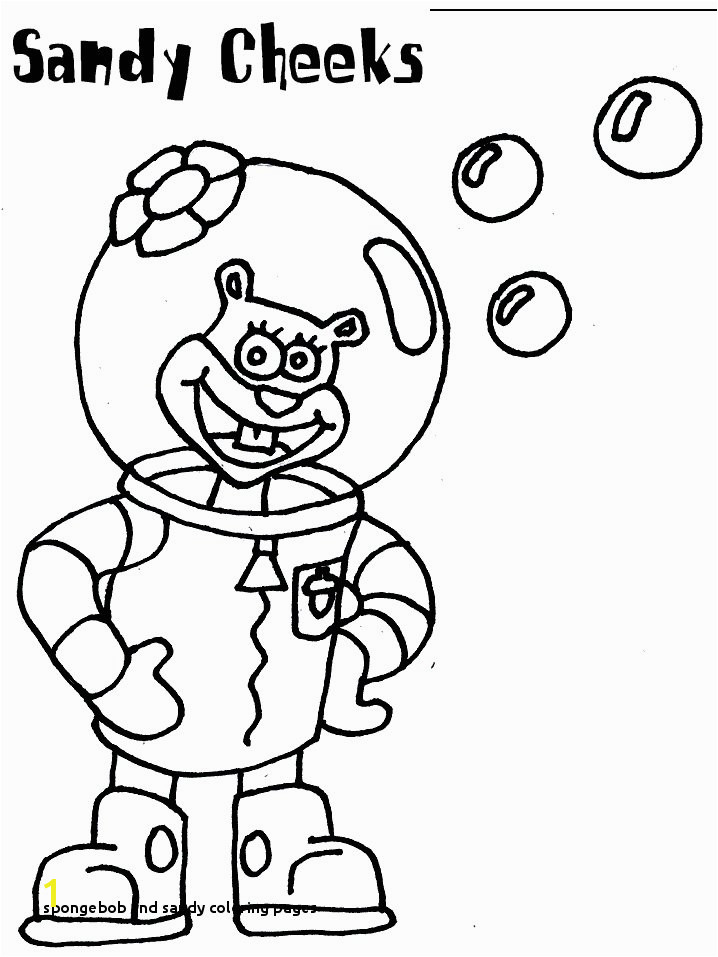 Sandy Cheeks coloring page Spongebob birthday in 2018