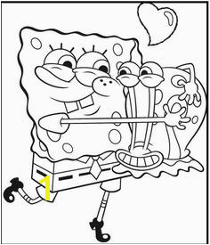 Spongebob Very Loving Gary coloring picture for kids