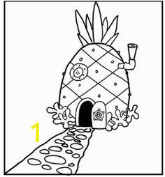 Spongebob Squarepants Home coloring picture for kids Spongebob Crafts Spongebob House Spongebob Superhero