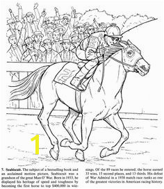 Horse Coloring Page of the Famous Seabiscuit Horse Coloring Pages Printable Coloring Pages Adult