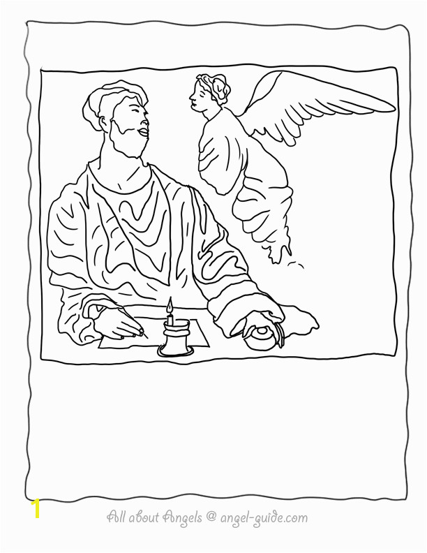 St Matthew Coloring Page Saint Matthew and the Angel Coloring Pages From Our Religious