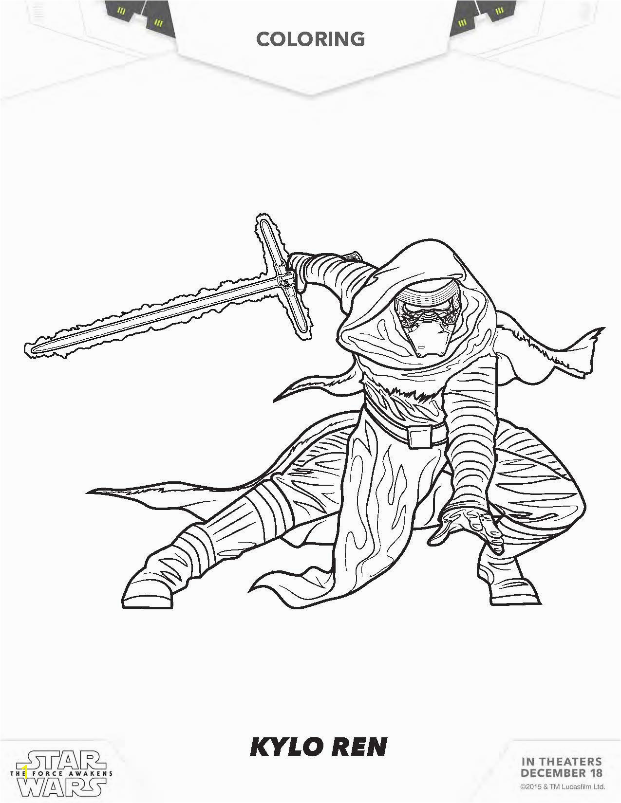 Ausmalbilder Star Wars Rogue e Luxus Collection force Awakens Coloring Pages