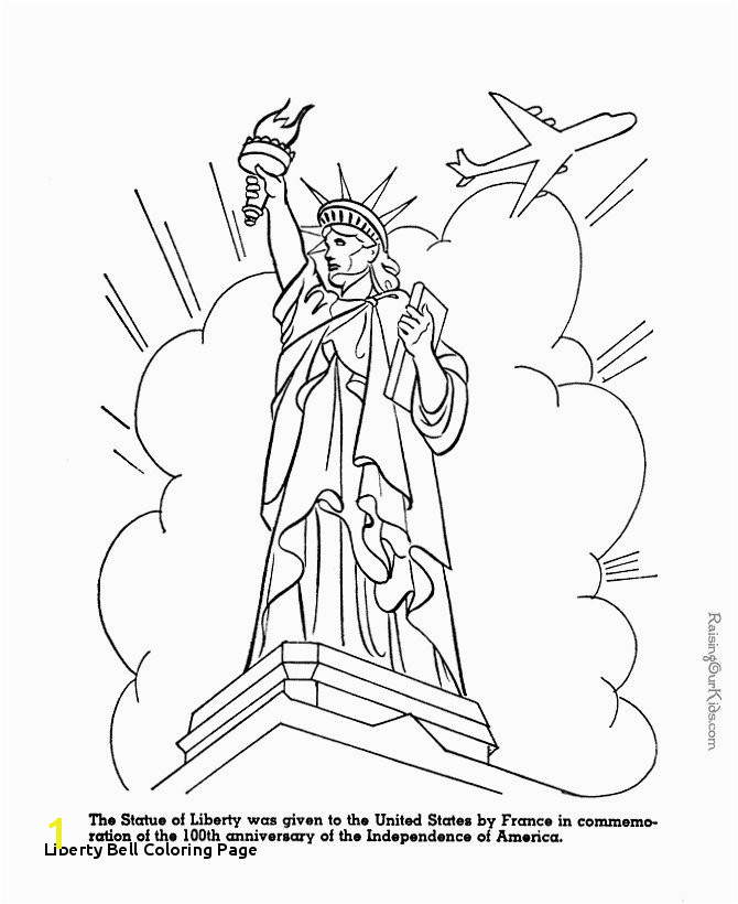 Liberty Bell Coloring Page Statue Liberty Coloring Page Statue Liberty torch Drawing at