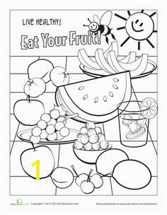 Food Coloring Page Fruit