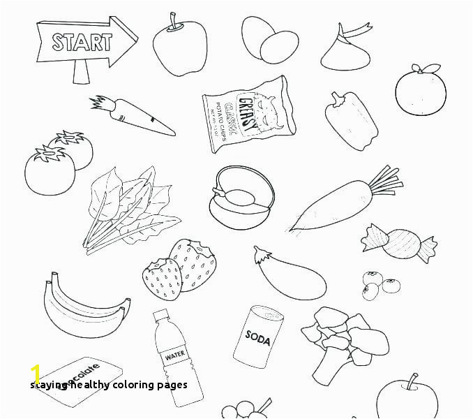 Staying Healthy Coloring Pages Healthy Food Coloring – Roundhere