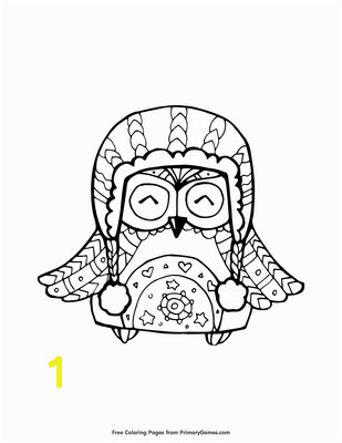 Open PDF File Owl in Winter Hat