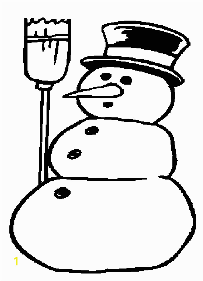 simple snowman coloring pages