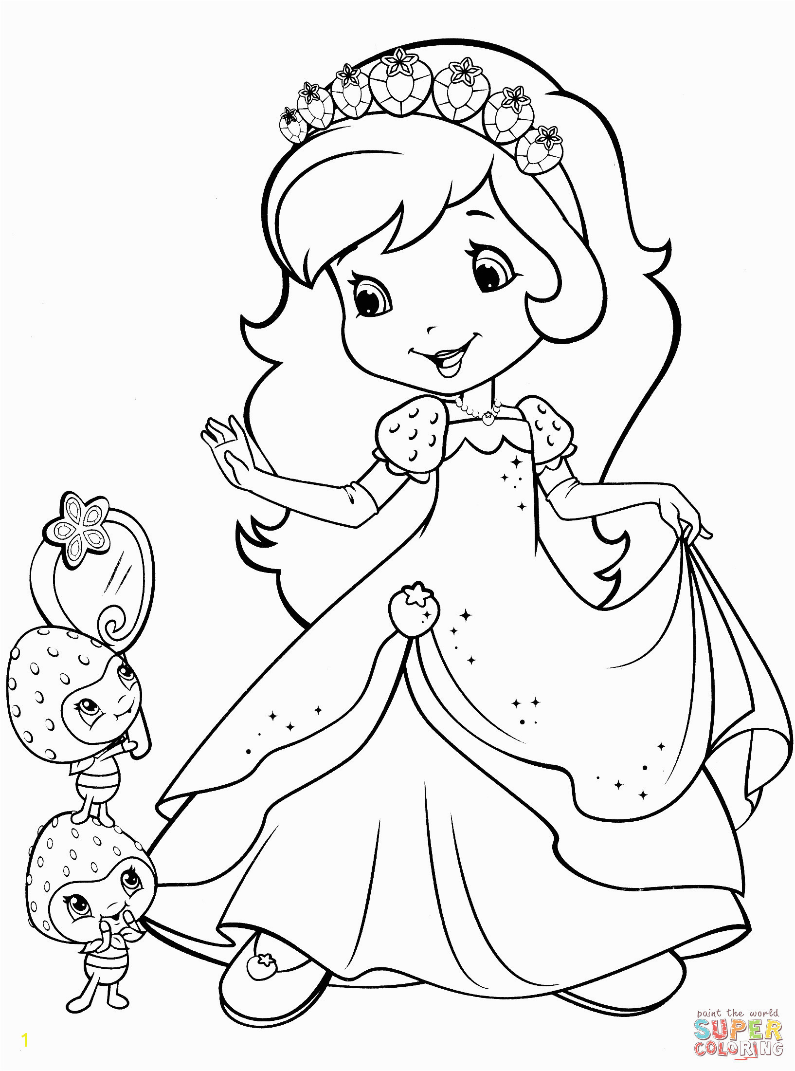 Strawberry Shortcake Doll Coloring Pages Amazing Strawberry Shortcake Coloring Page Verikira
