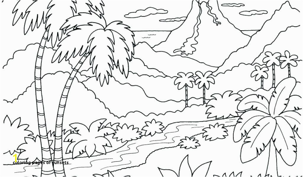 Coloring Pages Sunsets island Coloring Page Sunset Coloring Pages Picture island Coloring