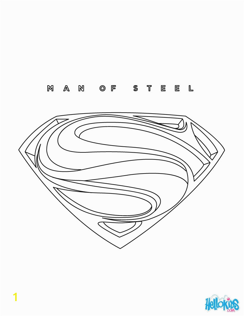 Man Steel Logo Coloring Pages