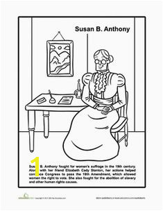 Susan B Anthony Coloring Page