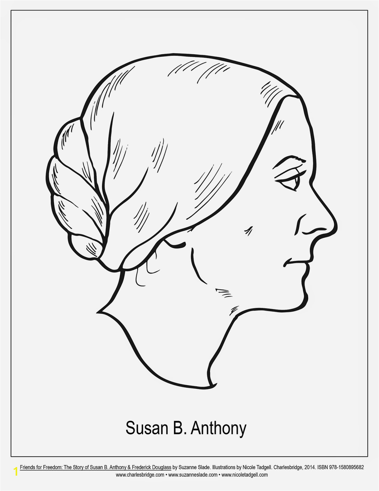 Nicole Tadgell Ilration Coloring Pages For Friends Freedom Susan B Anthony Coloring Page