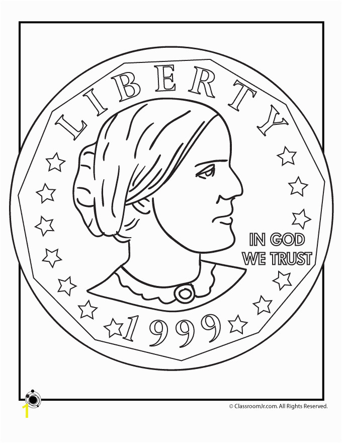 Susan B Anthony Coloring Page Susan B Anthony Coloring Page