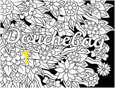 Douchebag Swear Word Coloring Page Adult Coloring Page Swearstressaway es