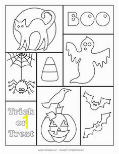 Free Halloween coloring pages Halloween coloring sheets Patterns could be used for scrapbook page Halloween