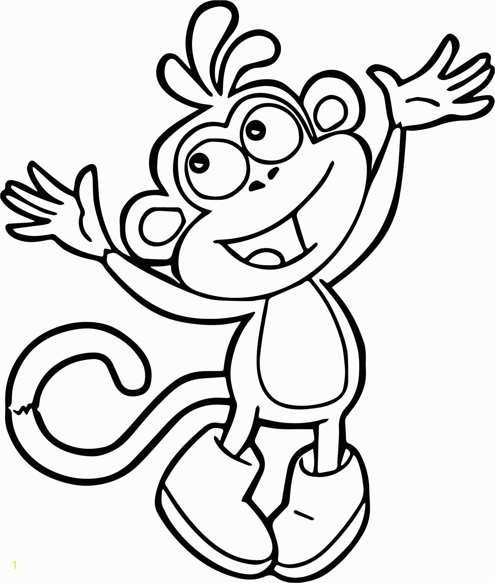 cute happy dora monkey coloring page wecoloringpage pinterestcool cute happy dora monkey coloring page