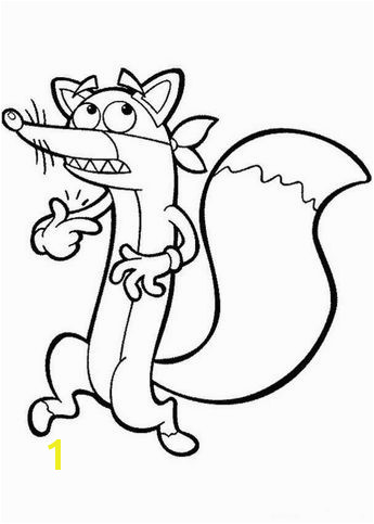 Swiper Coloring Page Free Printable Dora the Explorer Coloring Pages for Kids