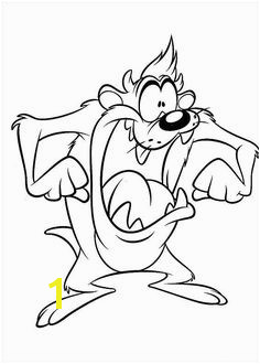 Taz Tasmanian Devil Looney Tunes Coloring Pages For Kids Coloring Books Cartoon Coloring